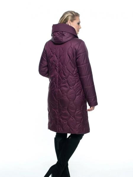 Жіноча куртка великих розмірів кольору марсал арт.1120015