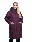 Жіноча куртка великих розмірів кольору марсал арт.1120015