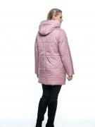 Жіноча весняна куртка великих розмірів кольору пудра арт.1120032