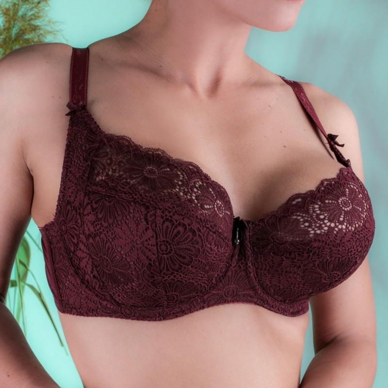 Бордовий бюстгальтер Finikin 5077 на чашку F арт.1111340